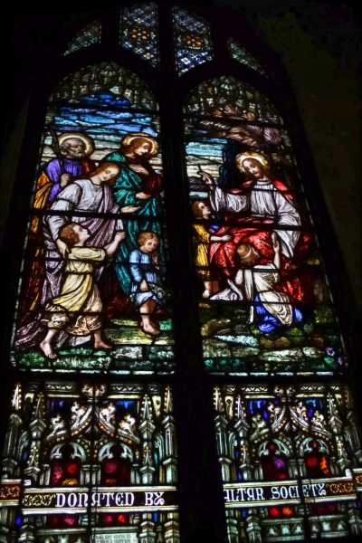 Stained-Glass-Church-Windows-Jesus-with-the-Children