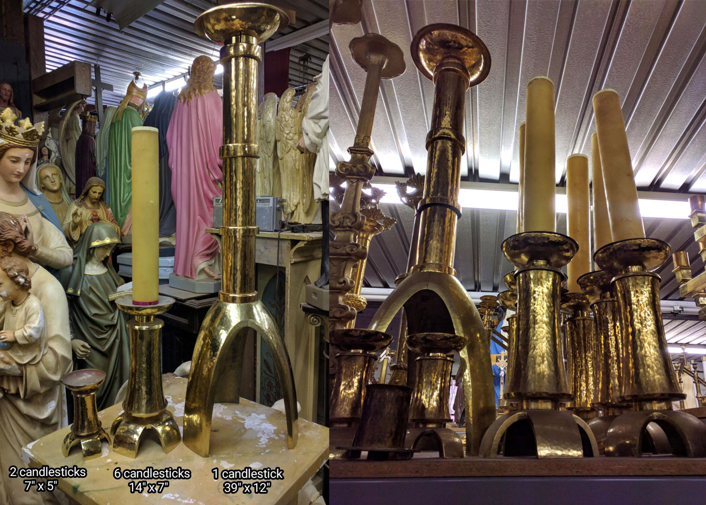Antique Brass Pushup Candlesticks – Sarah Church Antiques & Vintage Wares