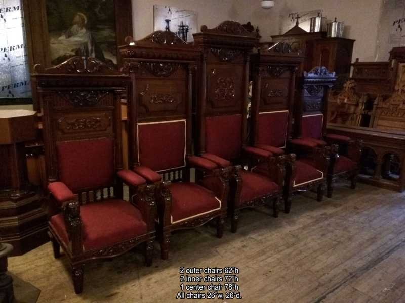 Stunning-Huge-Cathedral-Chair-set-of-5