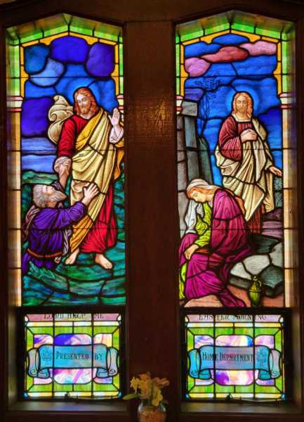 52x22 Jesus and Peter Walking on Water -- Easter Morning Resurrection 