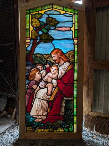 Gothic-Stained-Glass-Window-Jesus-Blessing-the-Children
