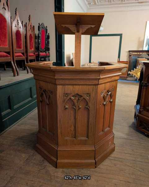 Gothic-Revival-Oak-Church-Pulpit